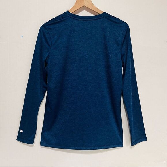 All in Motion Kids Navy and Orange Basketball Long Sleeve Tee - Picture 2 of 3